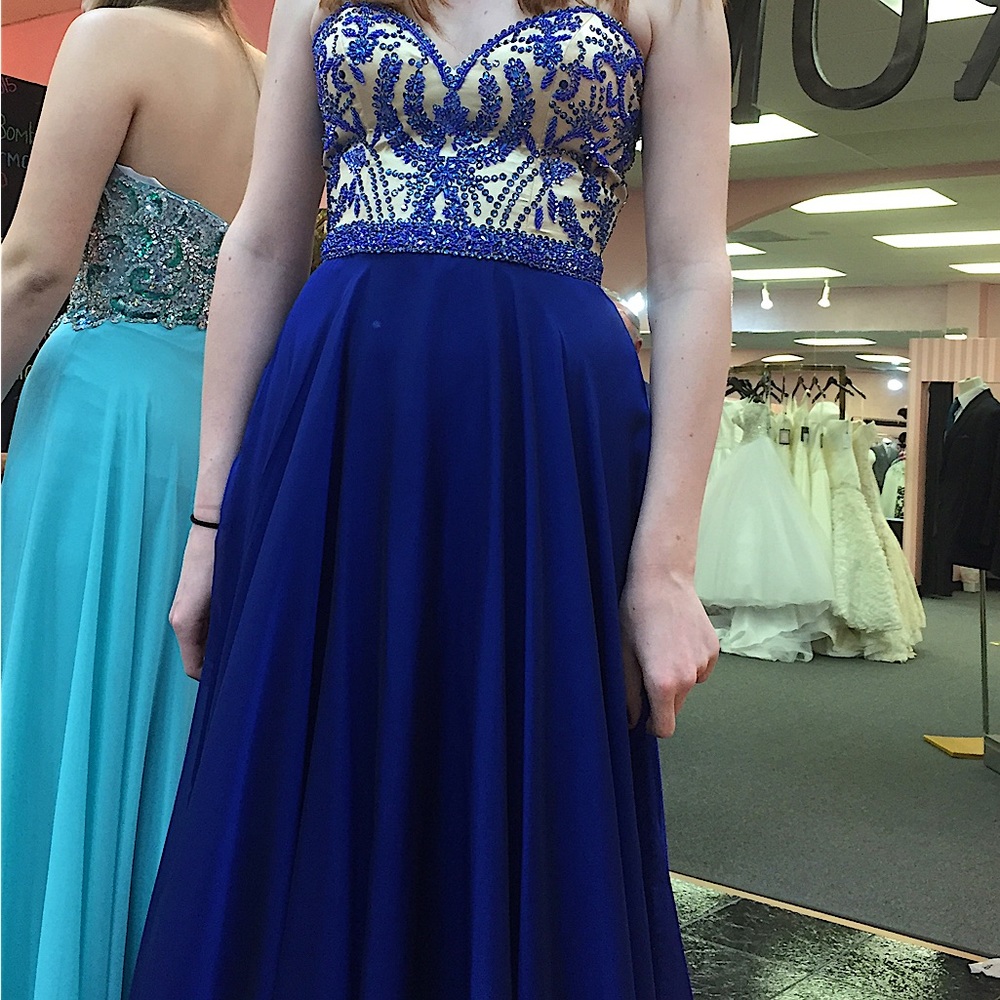 Sherri Hill Prom Dress Size 8 Royal Blue